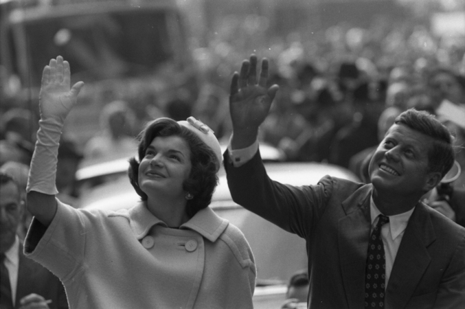 Jacqueline Kennedy (1929 - 1994) and her husband